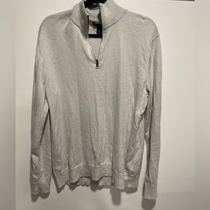 Men’s banana republic quarter zip light grey size L LIKE NEW